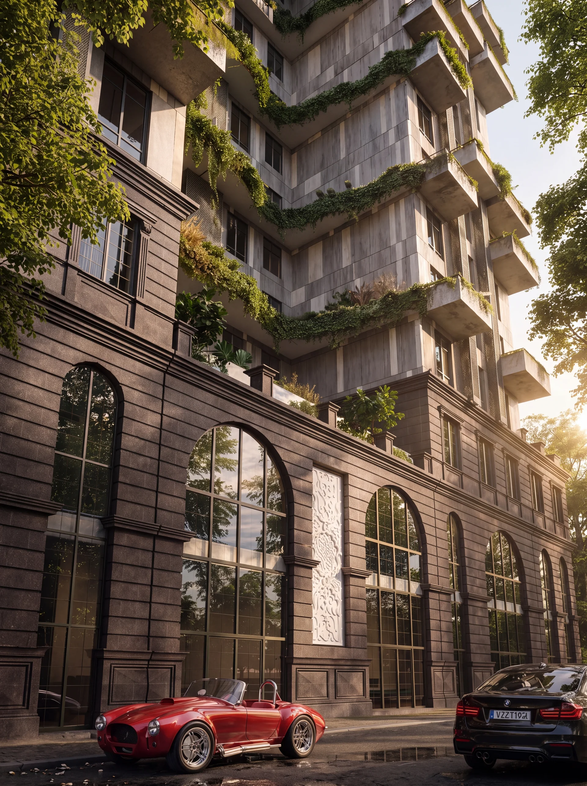 Firdaus Tower: facade detail.
